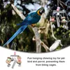 Andra fågelförsörjningar papegoja Toy Bell Chewing Squirrel Shredding Toys Cockatiel träpapegojor hängande bur