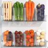 Bouteilles de stockage Fruits Légumes Boîte à œufs Réfrigérateur Boîte de porte latérale Organisateur frais avec poignée Conteneur Conteneurs de cuisine Boîtes