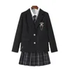 Japanese School Fi JK School Uniform Coat Spring Autumn Black Lapel LG Sleeve Jackets med college stil kostym japansk g19x#
