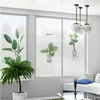 Window Stickers Privacy Windows Film Decorative Potted Plants Stained Glass Inget lim Statisk klamring Frostad nyans