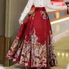 Nieuwe (feitian) Ming-dynastie Paardengezicht Rok Hanfu Womens Verbeterde Make-up Bloem Set Onsterfelijke Qi Oude Kleren Lente en Zomer