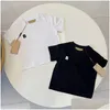 Set di abbigliamento set di vestiti per bambini baby designer a due pezzi Summer Girl Boy maglietta bianca e nera con lettere Delivery Delivery Kids Maternit Otvwm