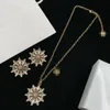 Ny Fashion Crystal Flower Chrysanthemum Necklace Earring Hairpin Set Banshee Medusa Head Brass Ladies Designer Jewelry Gifts MS12153