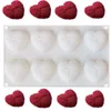 Baking Moulds Woven Heart Mousse Cake Silicone Mold DIY 8-hole French Dessert Decoration Decorating Tools