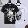 Fashionable Philippe Plaine Spring/summer Short Sleeved Men's Round Neck T Hegemonic Personality PP Hot Diamond Skull Fashion Men's Short T