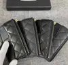 2024 borse portamonete portacarte pieghevole con cerniera portafoglio pochette donna borsa a tracolla nera in caviale