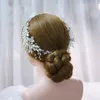 手作りの結婚式の髪のアコリープロムブライダルヘッドバンドラインステストヘア装飾品ヘアバンドヘアジュエリーヘッドピースw9vy＃