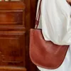 Schoudertassen Vintage hoefijzerleer Pure handgemaakte tas Top Dameshandtas Mode Casual All-match Dames