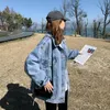 Spring Autumn Black Denim Jacket Top Woman Korean Simple Loose Jean Coats for Women 2023 New Trendy Butt LG Sleeve Outwear J2ff#