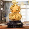 Bogactwo Dragon Gourd Decoration Podwójna gra w Pearl Chinese Style Szafka wina rzemiosła 240325
