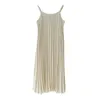 Summer Pregnant Womens Dress Loose Slimming Pleated Chiffon Dress Korean Style Large Size Elegant Long Dress 240321