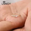 Klusterringar lnngy 925 Sterling Silver Moissanite Wedding Bands for Women Round Brilliant Lab Diamond Ring Anillos Fine Jewelry