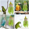 Autres fournitures d'oiseaux Perroquet mâcher jouet cage mordre cage à oiseaux mâcher en bois drôle jouets de recherche de nourriture grands oiseaux