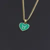 Necklaces 12pcs Colorful Enamel Heart 12 Zodiac Sign Pendant Necklace Waterproof Gold Curb Chain Love Necklace Astrology