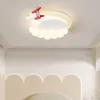 Plafoniere Moderne luci a LED bianche Soggiorno Camera da letto Bambino Creativo Aeroplano Lampadari in resina Studio Tavolo da pranzo Lampada da cucina