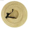 Wide Brim Hats 15cm 12cm 18cm Straw Hat For Women Long Ribbon Ladies Beach Summer Sun Visor Cap