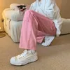 2023 New Fi Pink Baggy Men Cargo Jeans Pantaloni eleganti dritti Casual da donna Solid Lg Pantaloni Y2K Vestiti Pantal Homme 86mi #