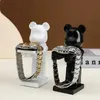 Articles de nouveauté Bearbrick montre clé plateau support de rangement créatif Bearbrick Violet ours Figure bureau décoration entrée montre téléphone plateau cadeau L2403