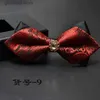 Bow Ties Sharp Angle Eloy Bow Tie Wholesale British Fashion Wedding Groom Bow Tie Blight Y240329