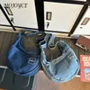 Hobo Women Canvas Messenger Bag Collapsible Denim Cell Phone Purse Multifunctional Adjustable Shoulder Straps Daily Outdoor