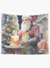 Wandtapijten Kerst aquarel tapijt kamer decor muur hangende decoraties esthetiek huis