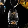 Verres à vin 1 pièces Iceberg S verre cristal feuille d'or pour Vodka maison Lass tasse Bar tasses d'alcool de luxe