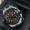 Relógio de pulso Celebrity AP Royal Oak Offshore Series 26470SO Anel de cerâmica de aço de precisão Vampiro Mens Cronometragem Moda Lazer Negócios Esportes Máquinas Relógio