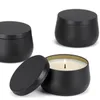 Garrafas de armazenamento 20pcs 8oz 4oz acessório frascos de vela vazio garrafa de creme cosmético fosco preto branco flor de ouro potes de chá recipientes de metal de lata