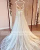 A-line Tulle Wedding Dres Backl Court Train Abiti da sposa con applicazioni robe de soiree femme Beach Wedding Dr U82o #