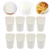 Disposable Cups Straws 50 Pcs Chip Cup Ice Cream Takeaway Mug French Fries Container Portable Paper Kraft