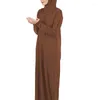 Etnische kleding islamitische voor vrouwen effen kleur capuchon lange rok patchwork jurk Dubai Turkije Abaya Ramadan Eid mode gewaad