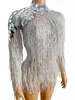 Épaule Paillettes Gland Femmes Bodys Backl Anniversaire Danseur Outfit Discothèque Scène Disfraz Mujer Carnaval Partykleider y6W8 #