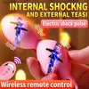 Other Massage Items Wireless remote control electric shock vibration multi frequency adjustable toy suitable for female vaginal tightening Q240329