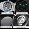 Montres-bracelets Nouveaux hommes Montres Mouvement automatique Creux-out Montre de luxe pour hommes Mécanique Divers Montre Étanche Chronographe 24329