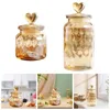 Garrafas de armazenamento frasco hermético vidro decorativo cozinha tampa vasilhas para doces especiarias biscoito açúcar