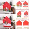 Chair Covers Christmas Decorations Santa Snowman Print Cover Stool Cartoon Back