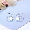 Boucles d'oreilles pendantes en argent Sterling 925, Design à la mode, en forme d'étoile, prix d'usine, vente en gros, haute qualité, cadeau pour femmes