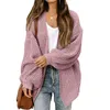 Itoolin Winter Women Solid Cardigan Sweter Płaszcz luźna swobodna kurtka z rękawem latarni dla kobiet jesienna krójka 2023 W47z#