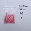 Bits 50pcs 5 * Capes de ponçage 11 mm avec manche en caoutchouc Rébarrant électrique Bites de ponçage à ongles Bites de ponçage