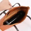 Abendtaschen Damen Retro-Ledermode Minimalistische Achsel-Reißverschlusstasche