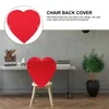 Chair Covers 2 Pcs Valentine's Day Back Cover Decor Festival Removable Valentines Supply Love Cloth Protector