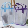 Aufbewahrungstaschen Tragbare Mesh Transparente Kosmetiktasche Reise Strand Handtasche Dusche Ultraleichtes, schnell trocknendes Badezimmer