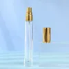 Opslagflessen Cosmetische fles Helder glazen parfum Lichaamsflesjes 10 ml 25 stuks Goud Zilver Zwart Spraypomp Draagbare hervulbare container