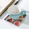 Table Mats Calla Lillies I Ceramic Coasters (Square) White Original Cute