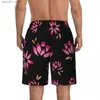 Herr shorts blomma tryck k-kate gym shorts sommar mode s-spader y2k vintage strand shorts mens kör snabbtorkning av anpassade strandbyxor q240329