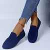 Casual skor för kvinnor bär resistenta 2024 Högkvalitativa nät andningsbara fasta färg slip-on ladies zapatos para mujeres