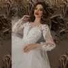 Sexy White Lace Wedding Dres para Noiva Elegante LG Prom Noite Convidado Festa Mulheres Dr Backl Verão Vestidos Formais s4bz #