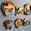 Africa Tunisia Tourist Fridge Magnets Camel Resin Tunis Tourism Memorial Decorative Handicrafts for Refrigerator Gifts 240318