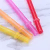 Engångskoppar sugrör 25 st återanvändbara förlängda med ring ren färg hård penna för klassrummet