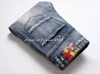 Men's Jeans New Fall 2024 Men's Jeans Fashion Urban Ripped Print Patchwork Mid-Rise Pants